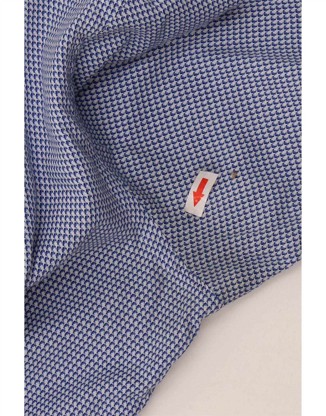 HUGO BOSS Muška košulja standardnog kroja, veličina 44 17 1/2 XL, plavi pamuk s ptičijim zubima