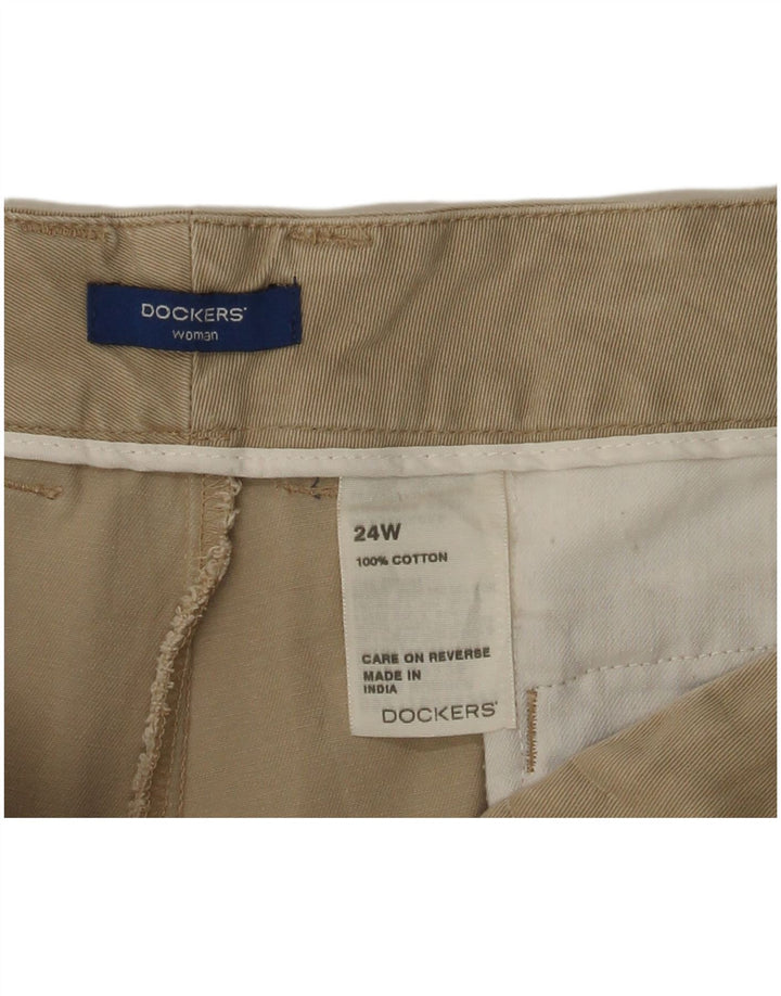 DOCKERS Ženske kargo kratke hlače US 24 4XL W48 bež pamuk
