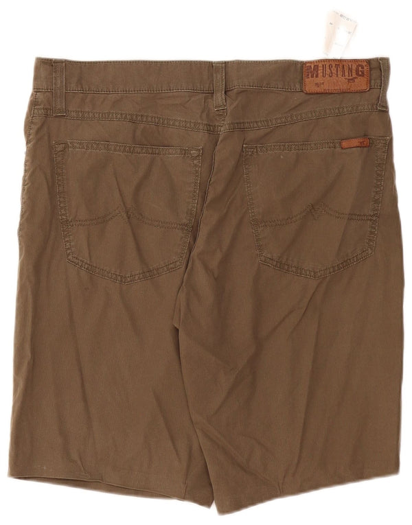 MUSTANG Mens Casual Shorts W36 Large Khaki Cotton