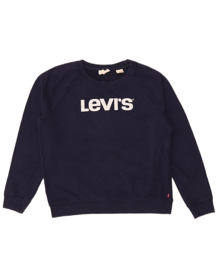 Levi's Ženska prekomjerna trenirka s grafičkim motivima UK 10 Mala tamnoplava