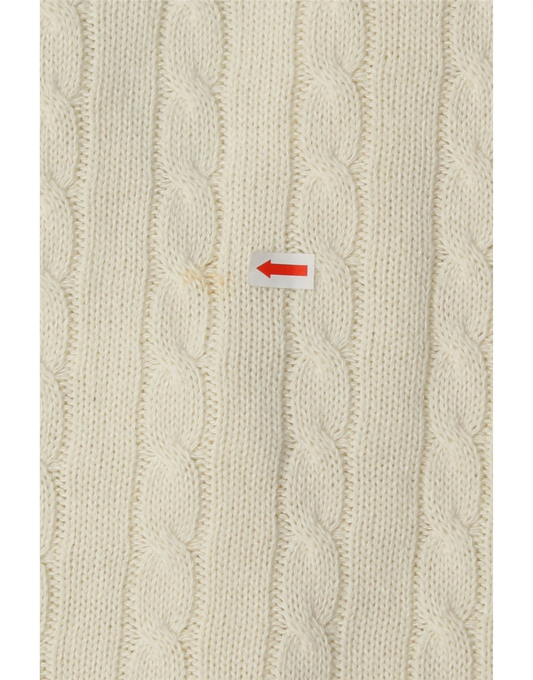VINTAGE Womens Longline Cardigan Sweater UK 14 Medium Off White Vintage Vintage and Second-Hand Vintage from Messina Hembry 