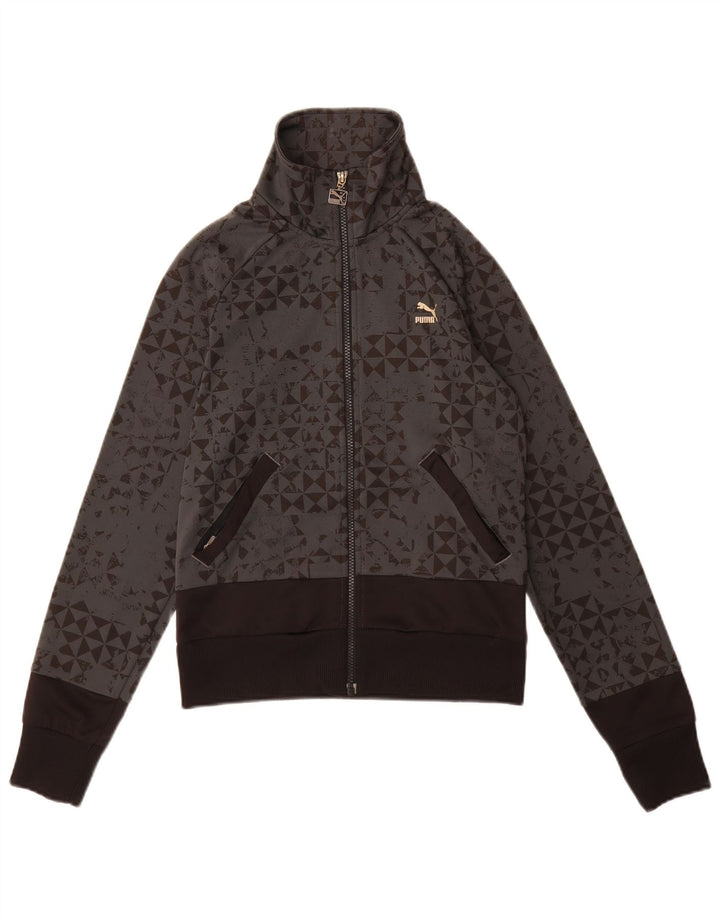 Puma ženska gornja jakna za trenirku UK 10 Small Grey Geometric Polyester