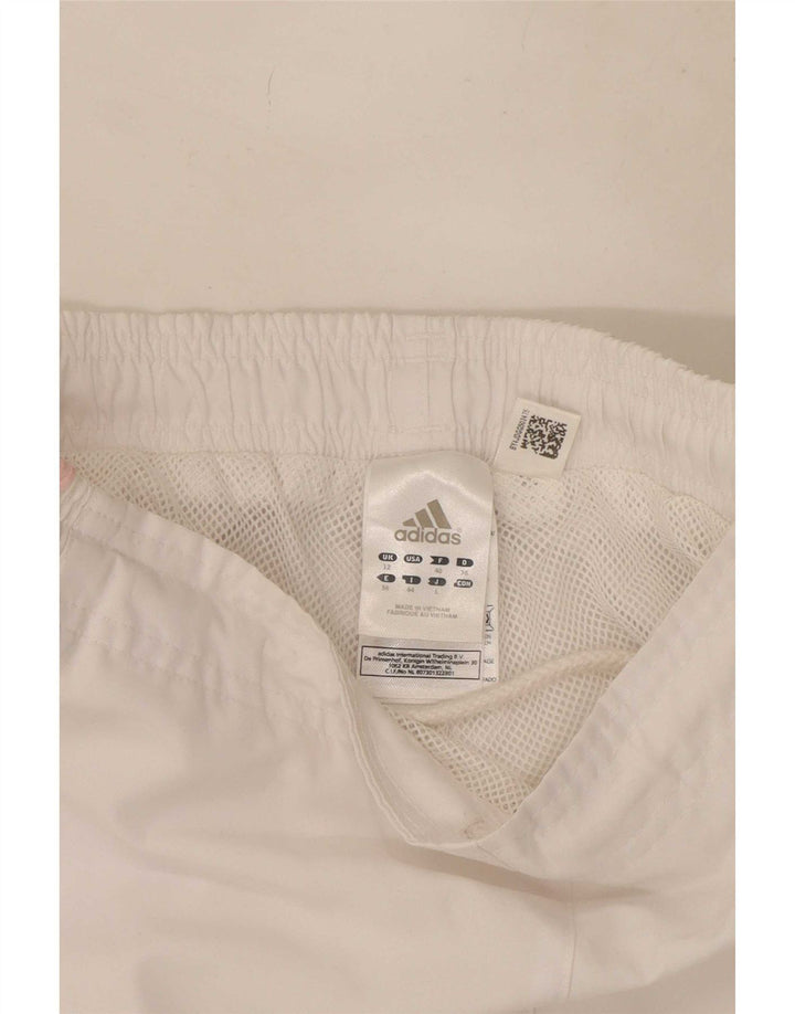 Adidas ženske Capri trenirke hlače UK 12 Srednje bijeli poliester