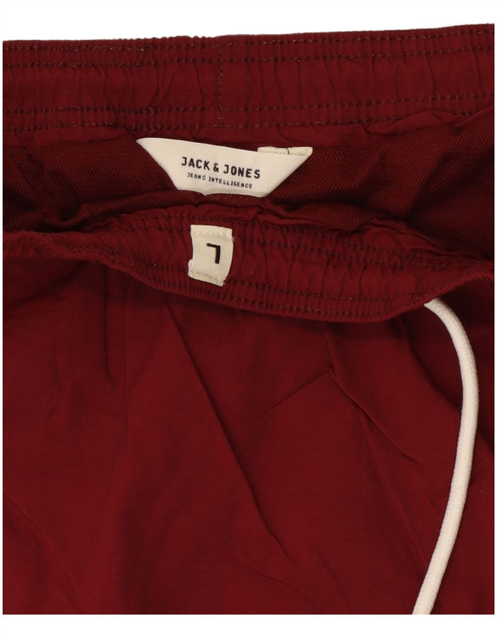 Jack & Jones muške kratke hlače za kupanje s grafičkim motivima, veliki bordo poliester
