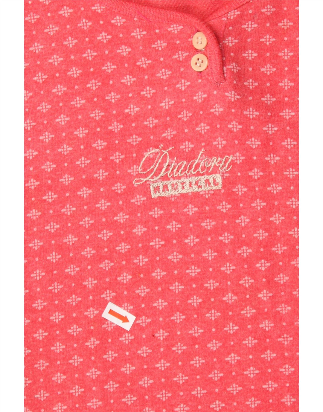 DIADORA Ženska majica kratkih rukava UK 14 Srednje ružičasti geometrijski pamuk