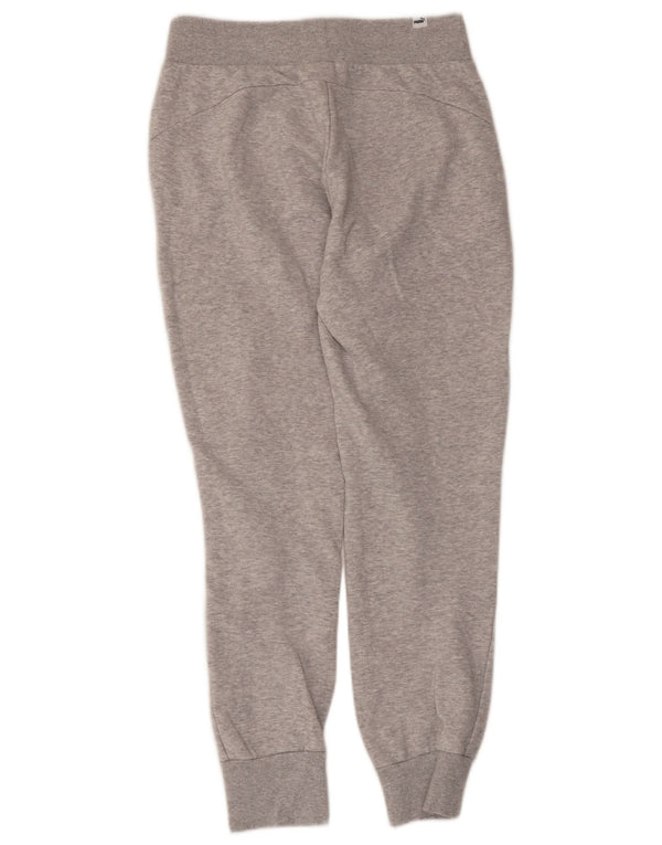 Puma Womens Tracksuit Trousers Joggers UK 8 Small Grey Flecked Cotton