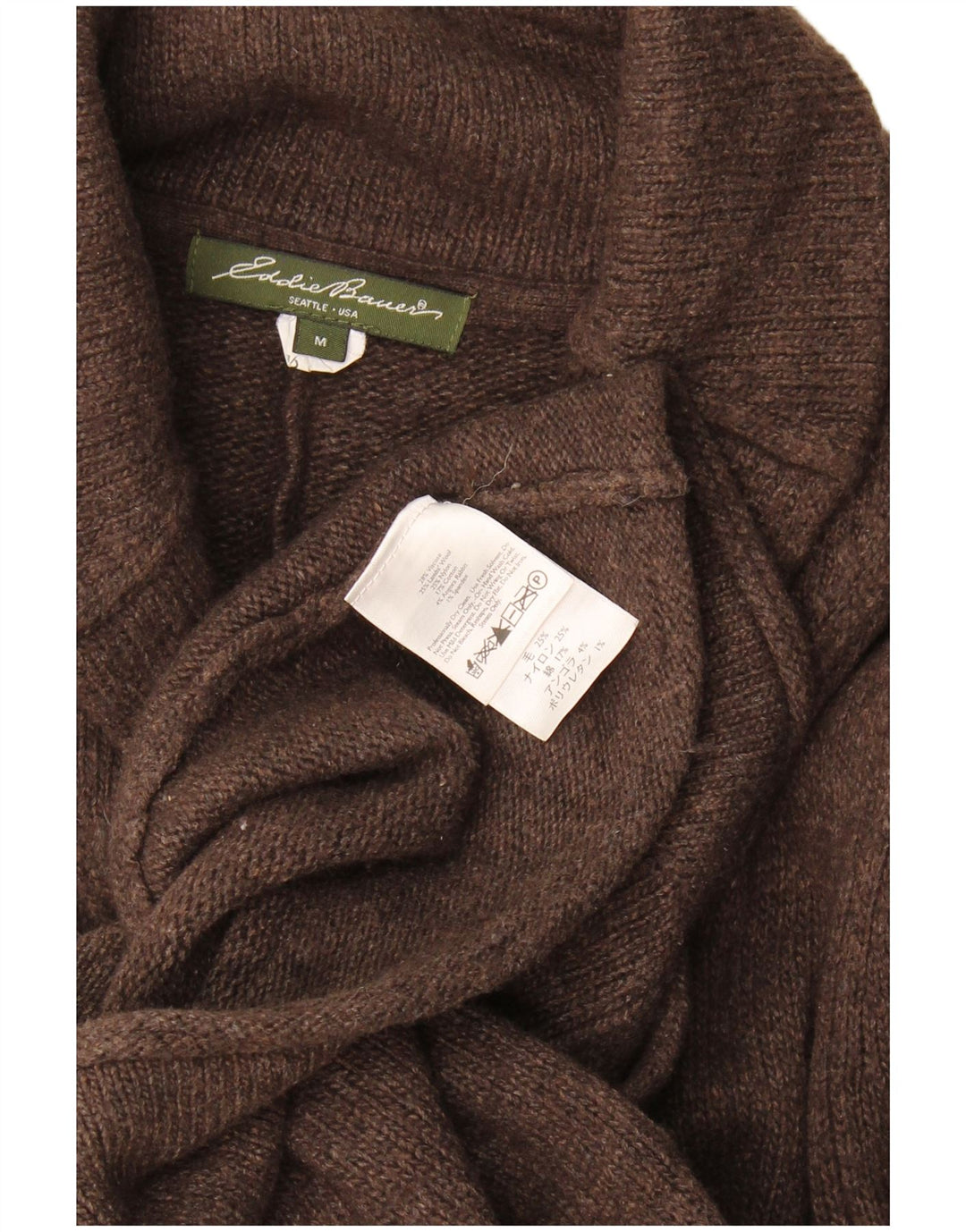 Ženski džemper Eddie Bauer UK 12 srednje smeđa angora