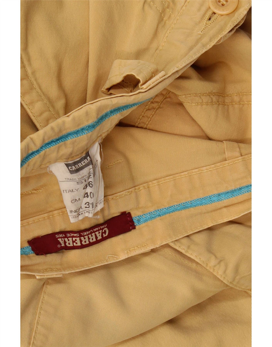 CARRERA Muške kargo kratke hlače IT 46 male W31 žuti pamuk