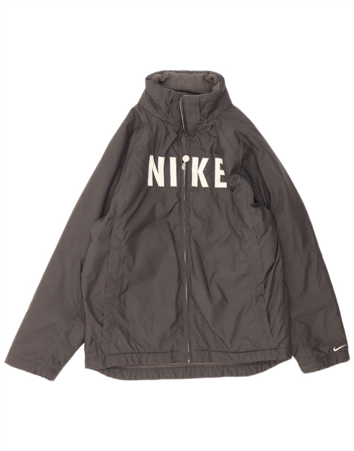 Nike Girls Graphic Windbreaker Jacket 12-13 Years Large Siva Poliester