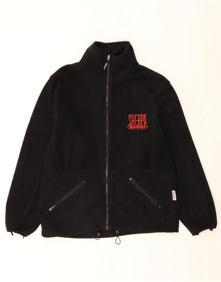HEIN GERICKE Mens Fleece Jacket UK 42 XL Black Polyester Vintage Hein Gericke and Second-Hand Hein Gericke from Messina Hembry 