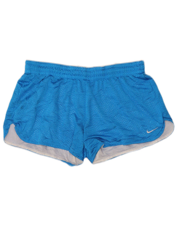 Nike ženske sportske kratke hlače UK 14 srednje plavi poliester