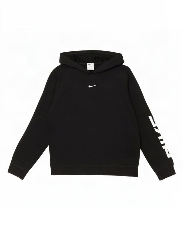 Nike Ženska majica s kapuljačom s kapuljačom UK 16 Veliki crni pamuk