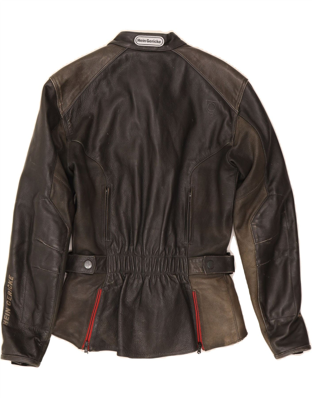 HEIN GERICKE Womens Leather Jacket IT 42 Medium Black Colourblock Vintage Hein Gericke and Second-Hand Hein Gericke from Messina Hembry 