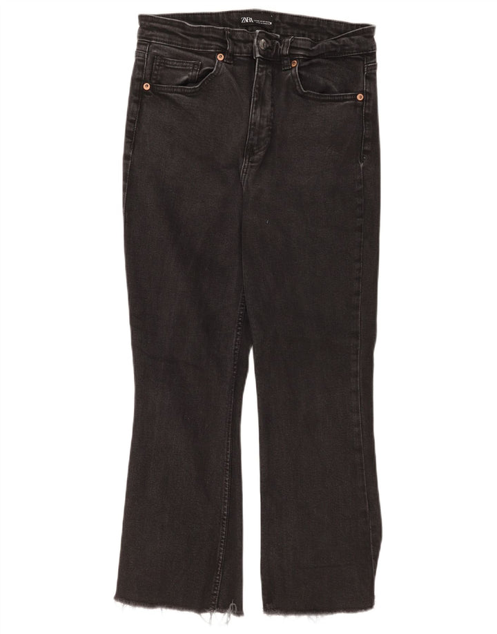 Zara ženske crop bootcut traperice EU 42 Large W32 L24 crne