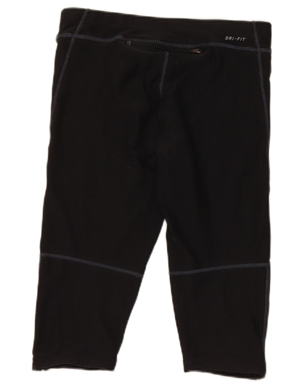 Nike ženske Dri Fit Capri tajice UK 10 male crne poliesterske