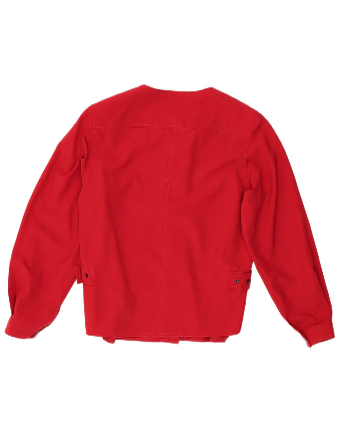 VINTAGE Ženska košulja bluza IT 42 Srednje crvena djevičanska vuna