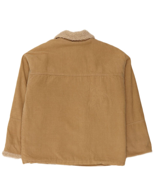 Urban Outfitters Mens Sherpa Corduroy jakna UK 38 srednje bež pamuk