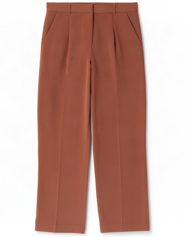 French Connection Ženske široke ležerne hlače UK 10 Small W27 L32 Brown