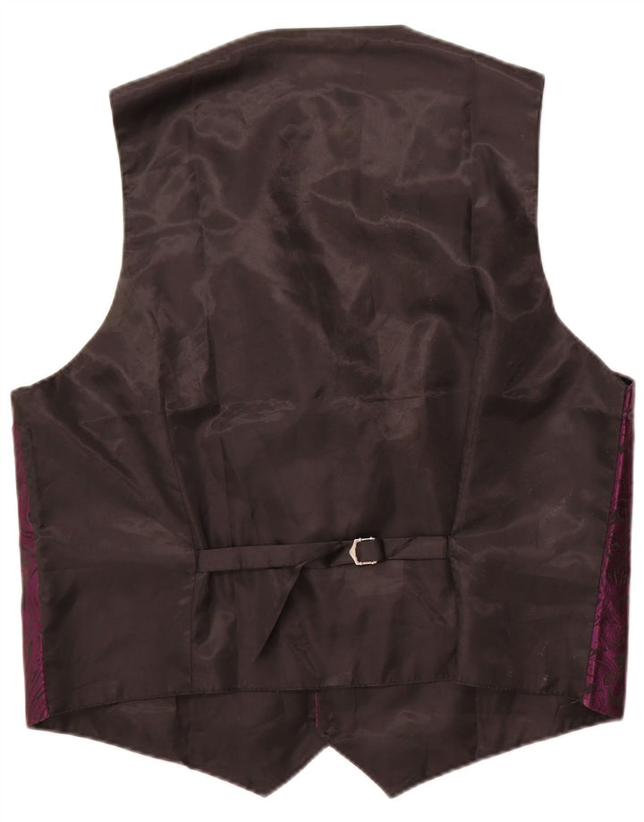 Vintage muški prsluk 2XL ljubičasti paisley poliester