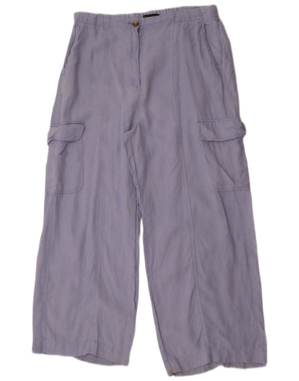 Marks & Spencer ženske široke kargo hlače UK 16 Large W34 L30 Plave