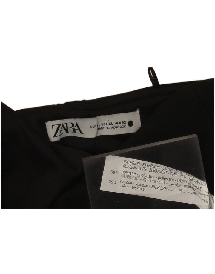 Zara ženski top bez naramenica UK 18 XL crni poliester