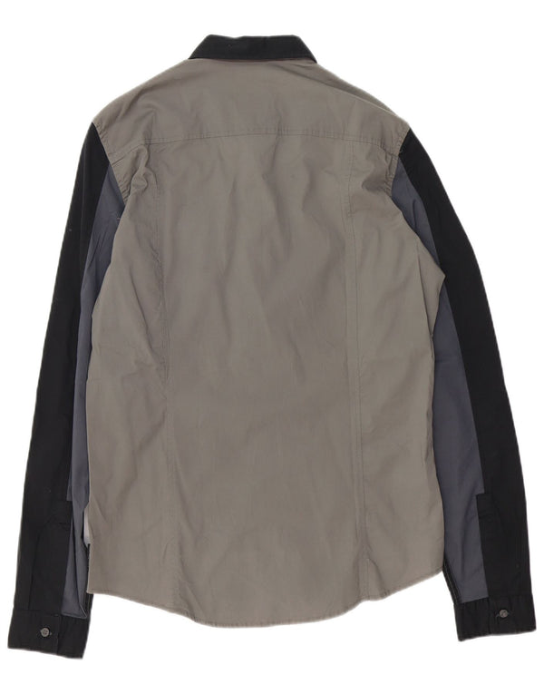 CALVIN KLEIN JEANS Muška uska košulja velikog sive boje, pamuk