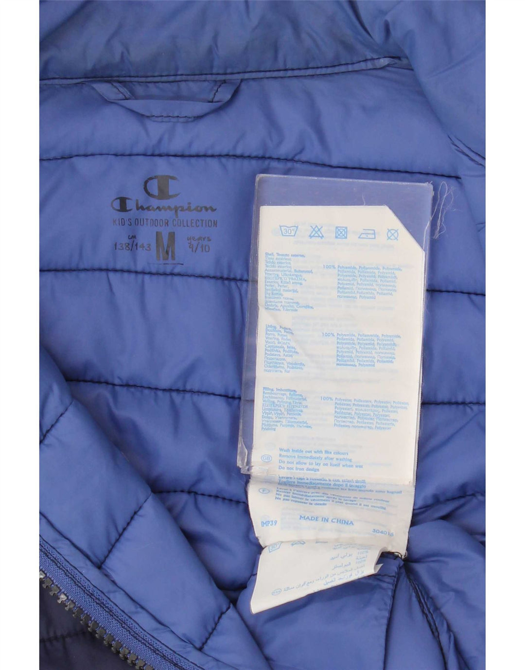 Champion Boys Padded Gilet 9-10 Years Medium tamnoplavi poliamid