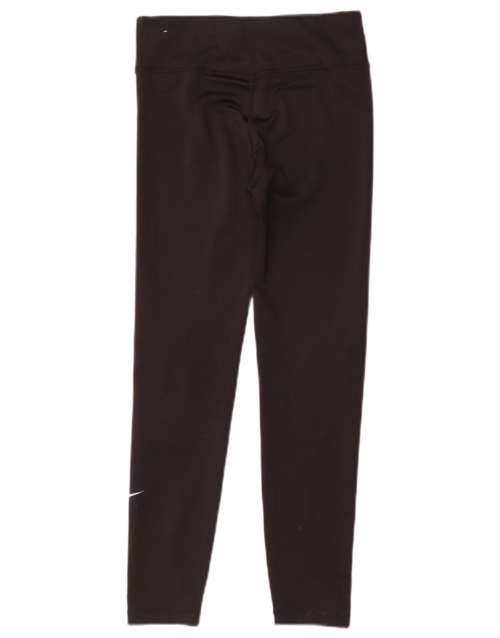 Nike Girls Dri Fit Leggings 10-11 Years Medium Black Poliester
