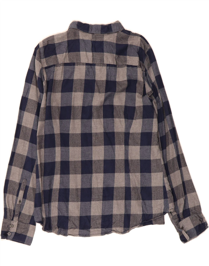 J. CREW Womens Shirt UK 18 XL Navy Blue Check Vintage J. Crew and Second-Hand J. Crew from Messina Hembry 