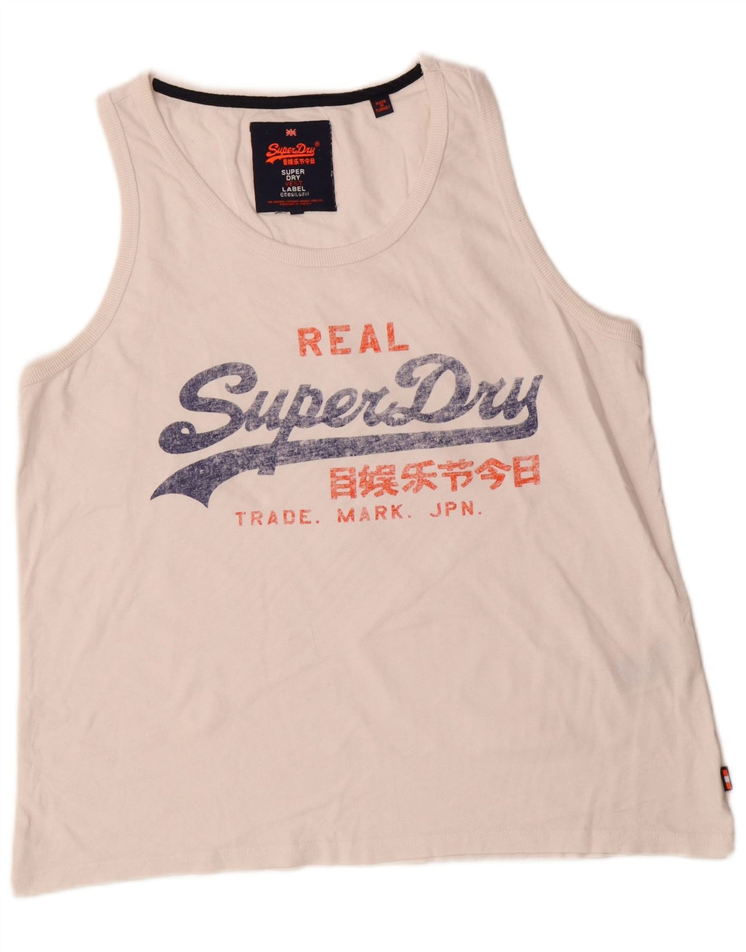 Superdry muški grafički prsluk XL bijeli pamuk