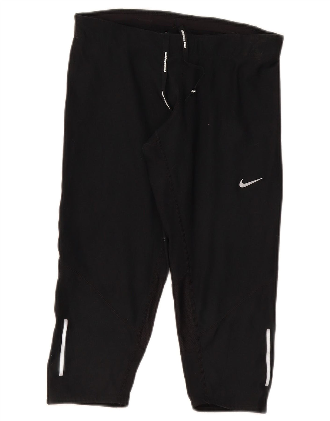 Nike Ženske Dri Fit Capri tajice UK 8 Male crne poliesterske
