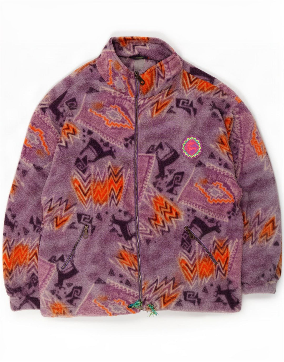 Santostefano velika ženska jakna od flisa UK 16 Large Purple Geometric