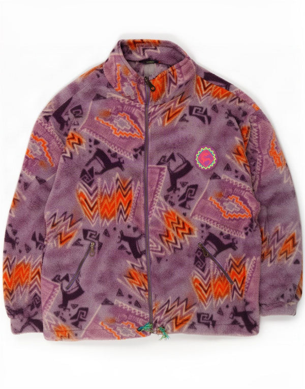 Santostefano velika ženska jakna od flisa UK 16 Large Purple Geometric