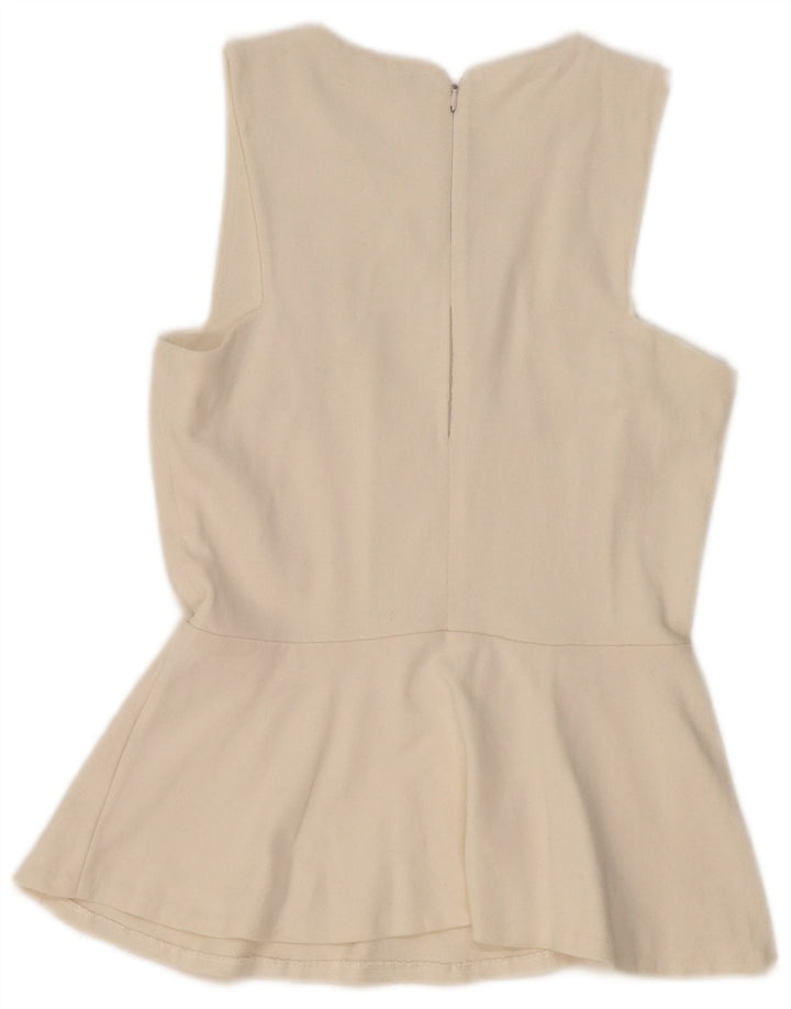 ZARA ženski gornji dio bluze bez rukava UK 12 srednje bijele boje