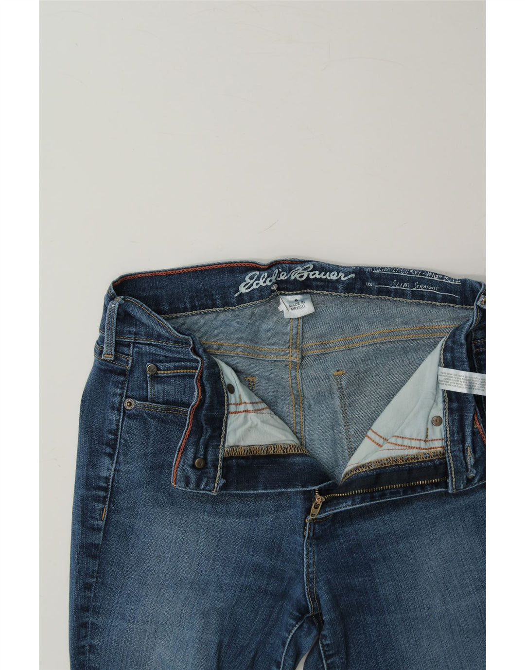 EDDIE BAUER Womens Slight Curve Slim Jeans US 6 Medium W28 L31 Navy Blue Vintage Eddie Bauer and Second-Hand Eddie Bauer from Messina Hembry 