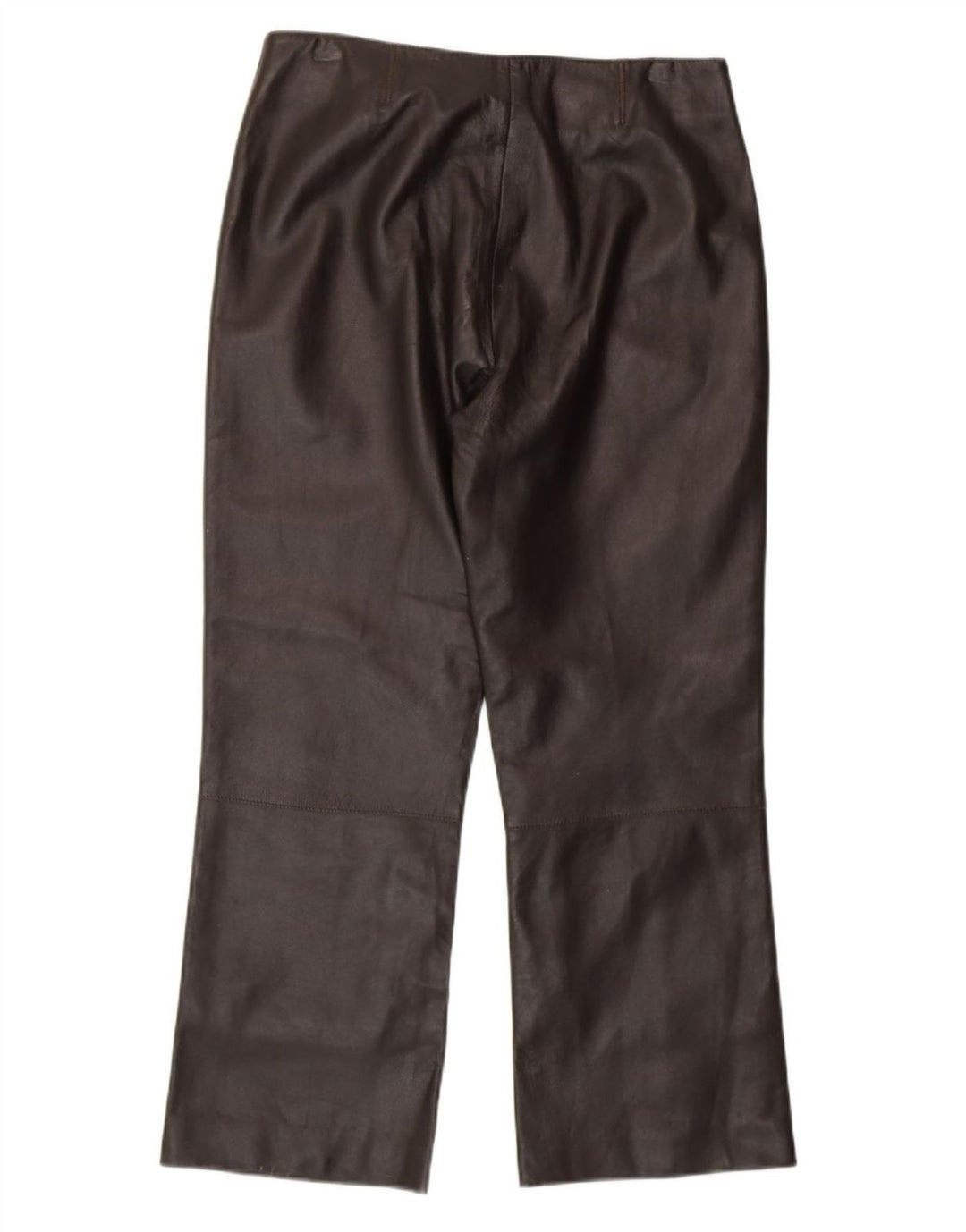 HELIUM Womens Bootcut Leather Trousers UK 12 Medium W30 L25 Black