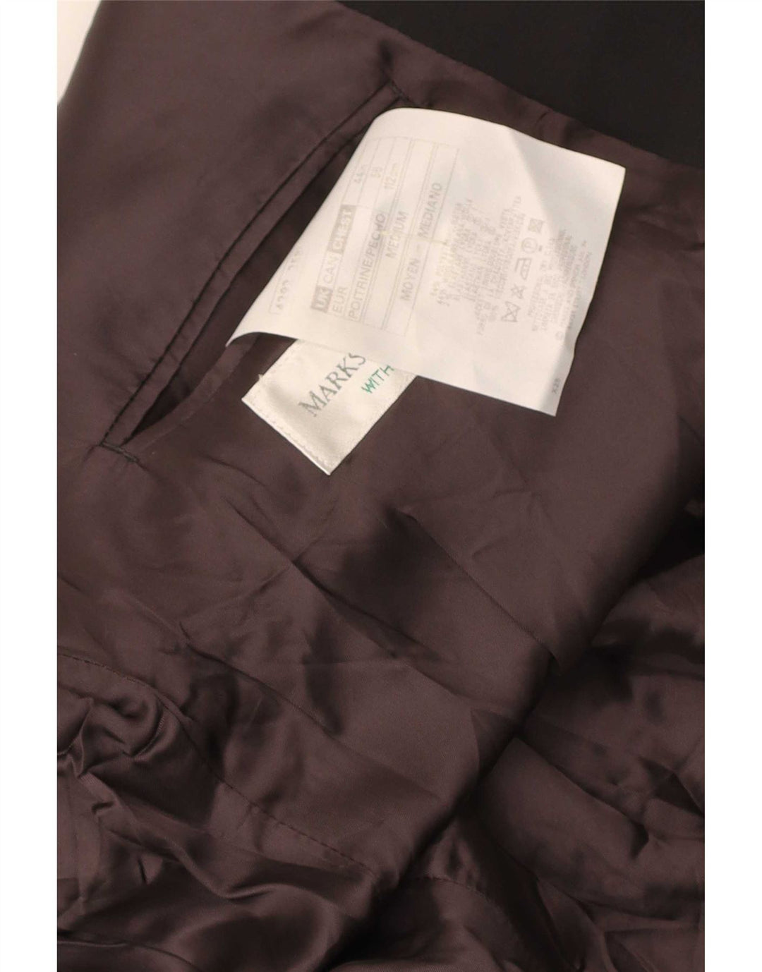 Marks & Spencer muška jakna s dvostrukim kopčanjem UK 44 XL crni poliester