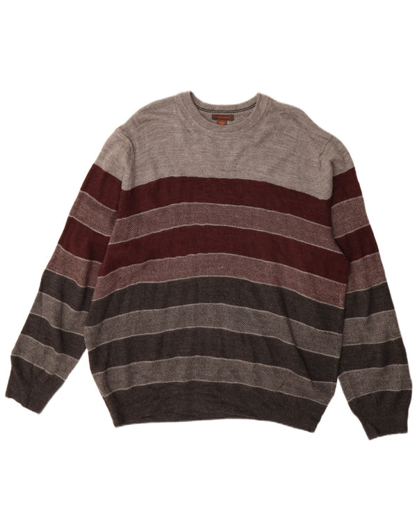 Dockers muški pulover s okruglim izrezom XL raznobojni prugasti akril