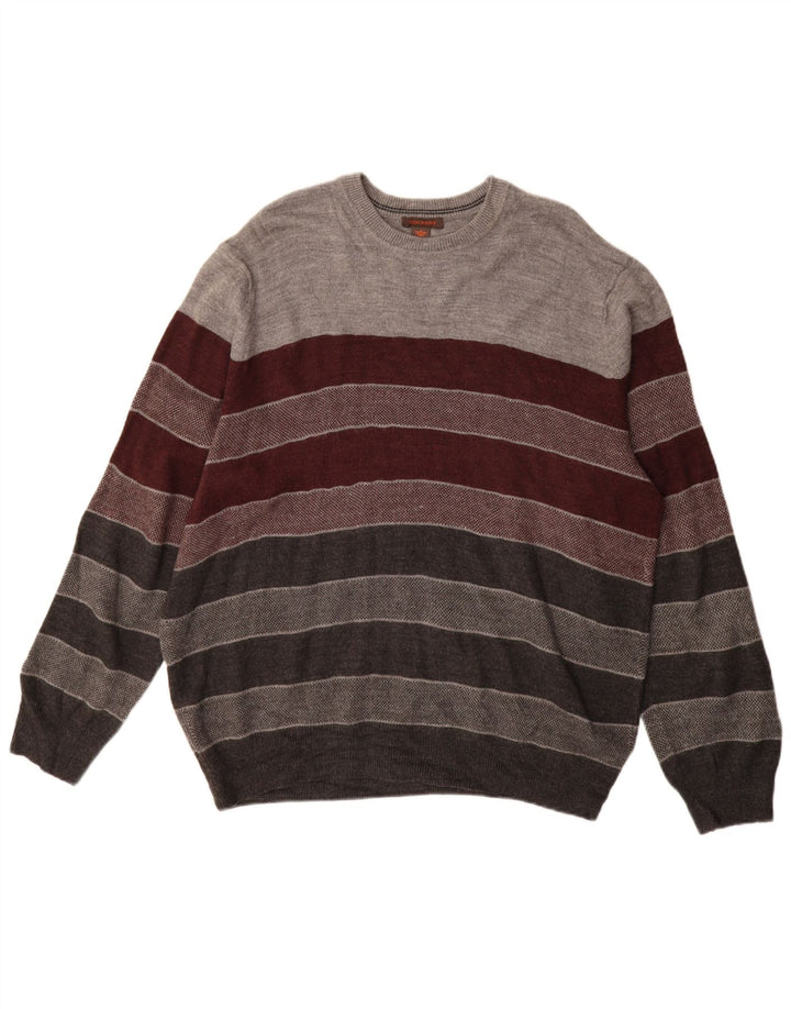 Dockers muški pulover s okruglim izrezom XL raznobojni prugasti akril