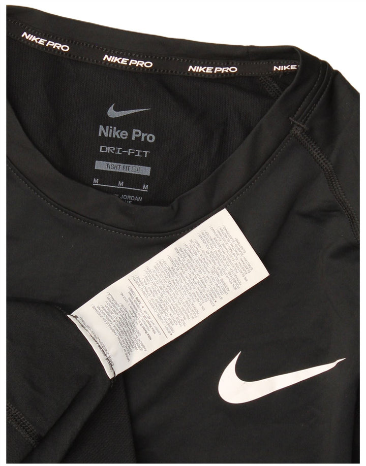 Nike Dri Fit majica kratkih rukava srednji crni poliester