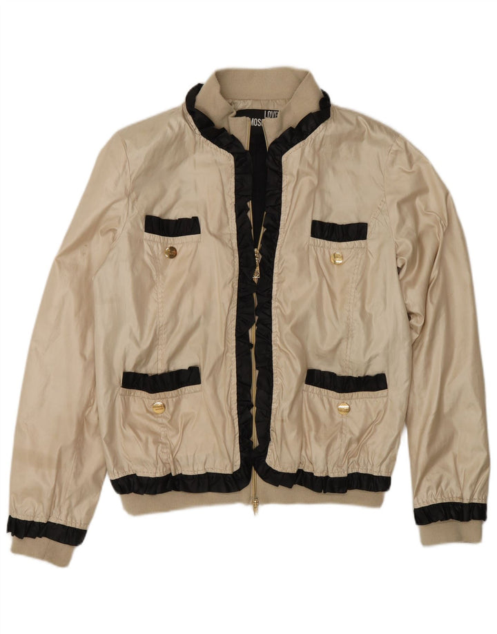 Moschino ženska bomber jakna UK 14 Large Gold Colourblock poliester
