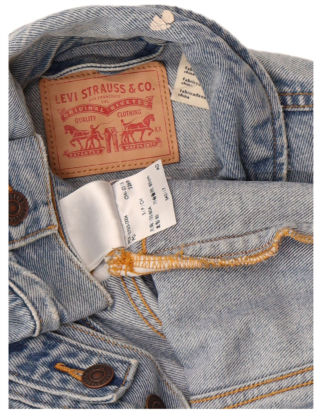 LEVI'S ženska traper jakna UK 10 Small Blue Cotton