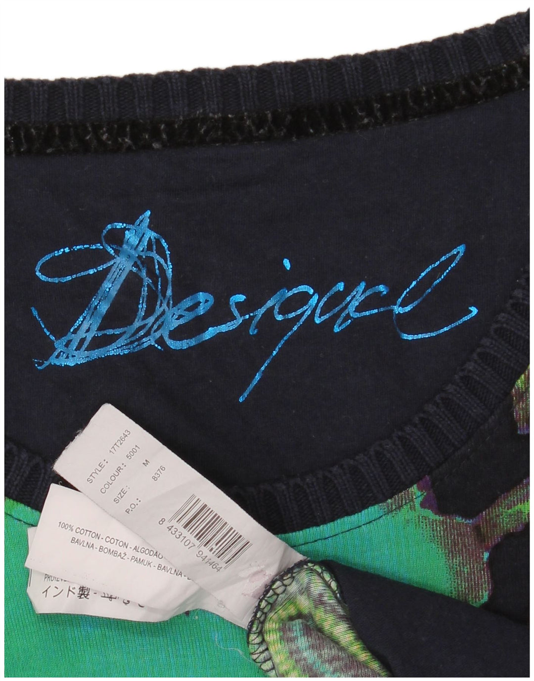 DESIGUAL Ženska majica dugih rukava s grafikama UK 12 srednje raznobojnih cvjetnih