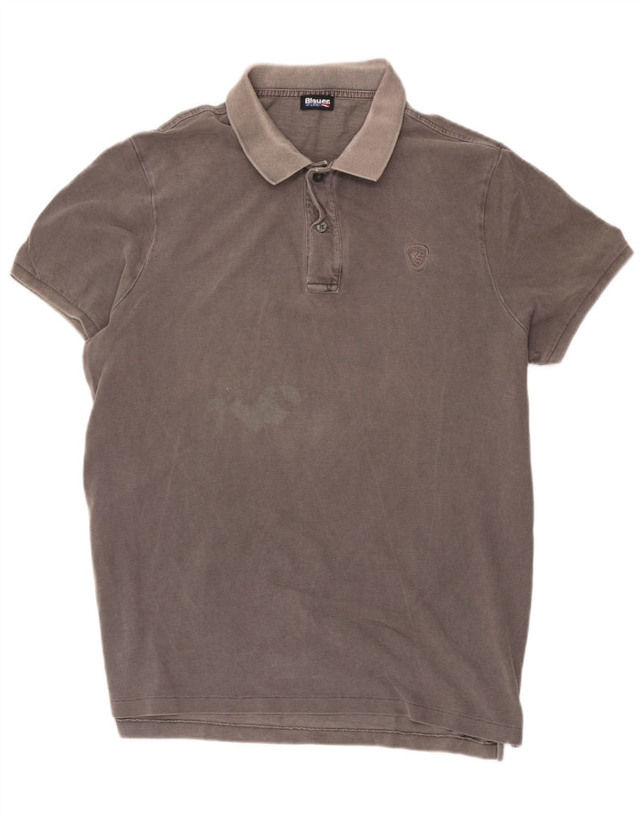 Blauer muška polo majica standardnog kroja 2XL sivi pamuk