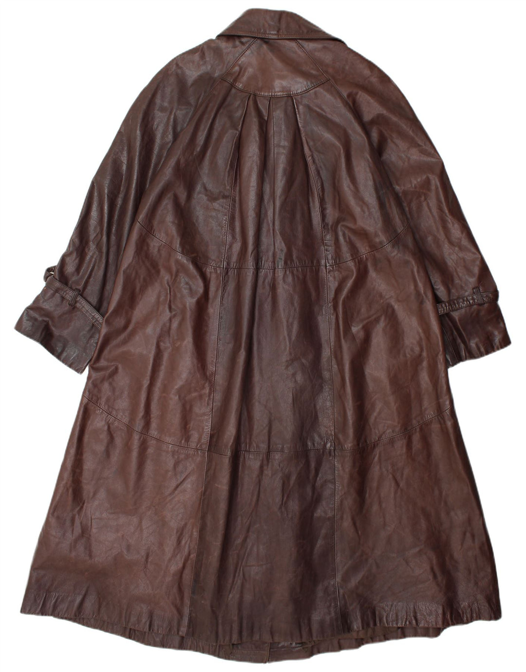 VINTAGE ženski kožni kaput UK 14 Srednje smeđa