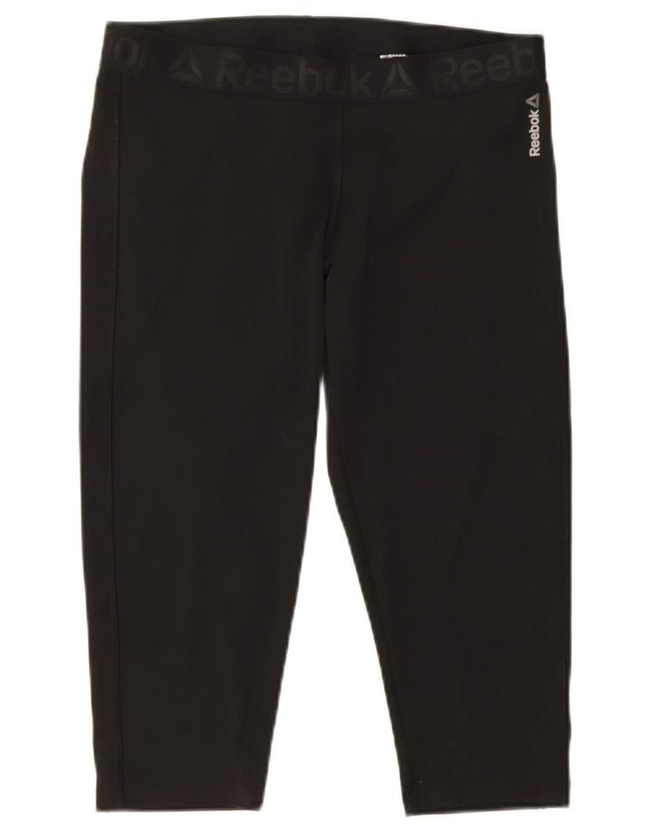Reebok ženske kapri tajice UK 16/18 veliki crni poliester