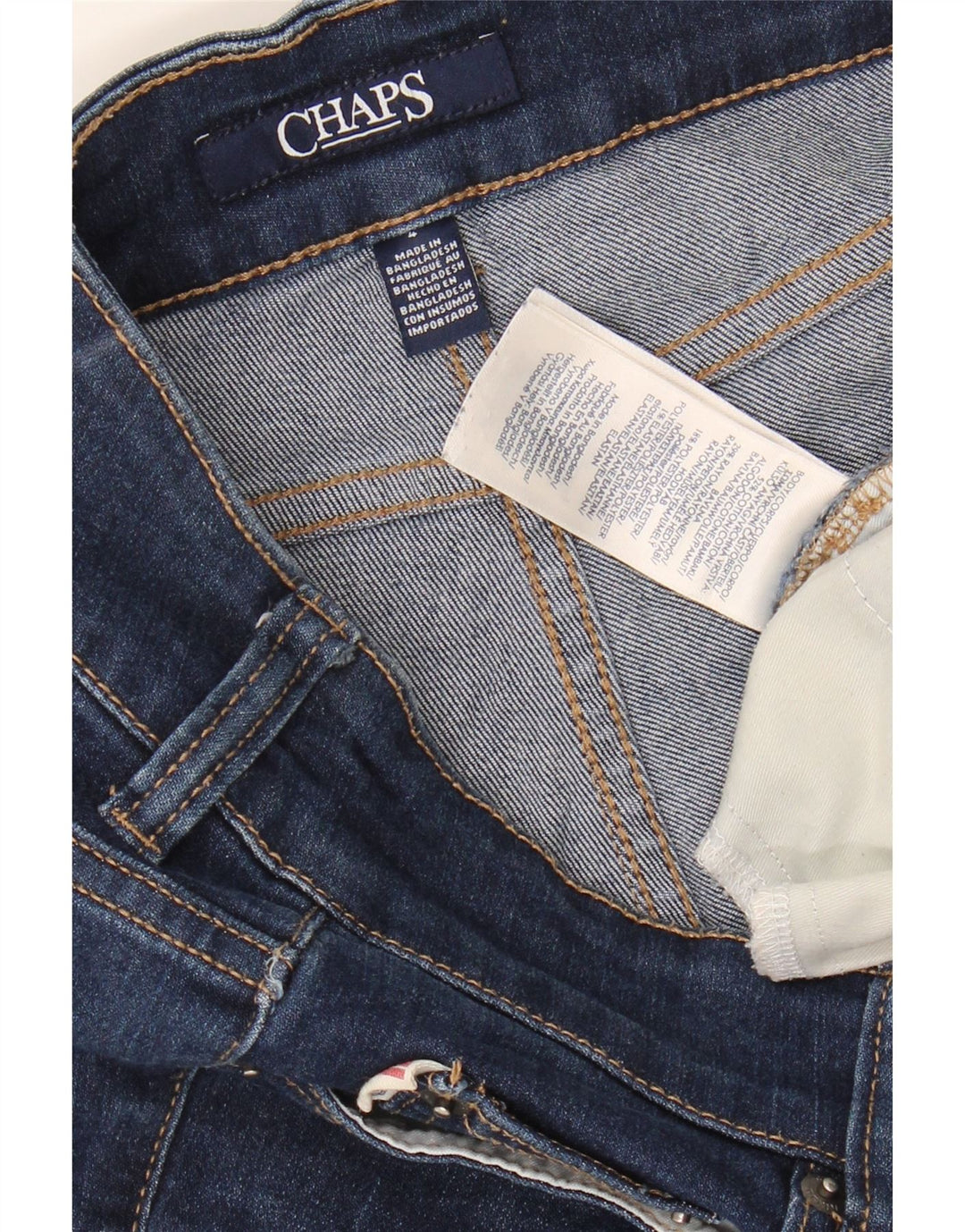 CHAPS Womens Capri Jeans US 4 Small W30 L21 Navy Blue Cotton Vintage Chaps and Second-Hand Chaps from Messina Hembry 
