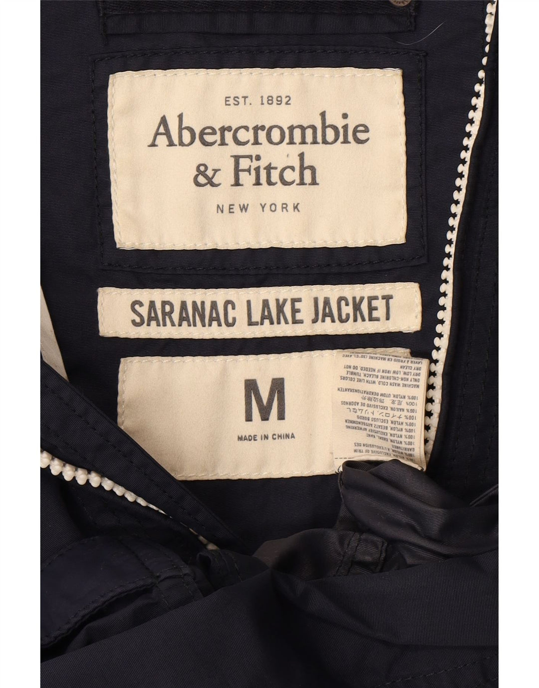 Abercrombie & Fitch muška bomber jakna UK 38 srednje tamnoplavi najlon