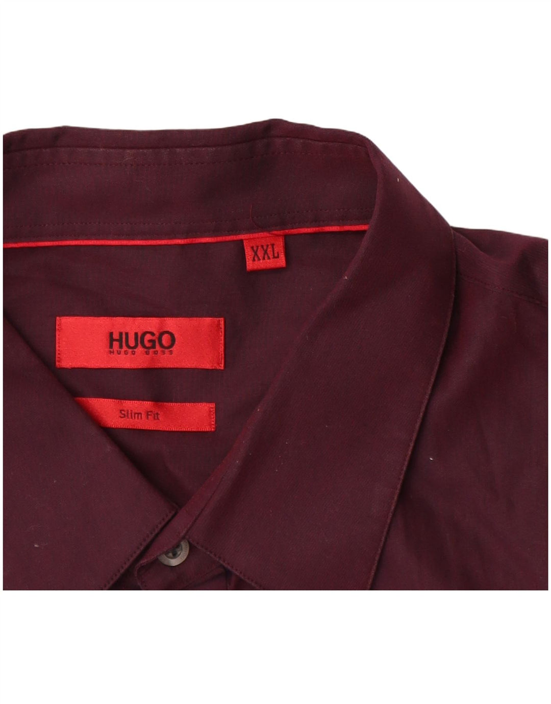 Hugo Boss muška uska košulja 2XL tamnocrveni pamuk