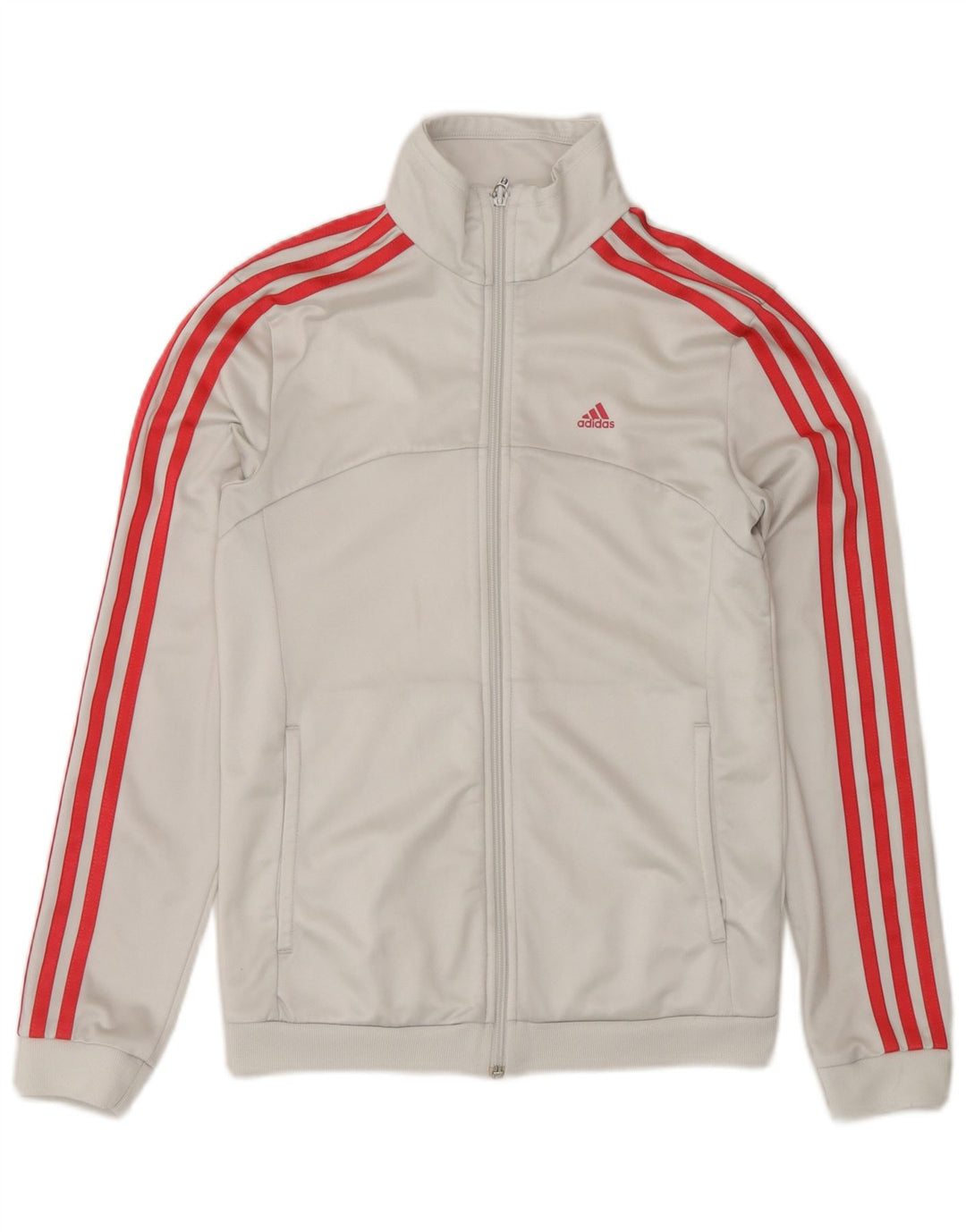 Adidas ženska gornja jakna trenirke UK 4/6 XS bijeli poliester